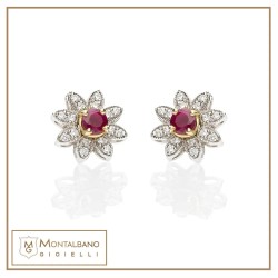 orecchini Fiore punto luce